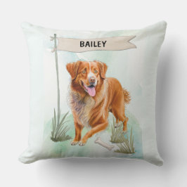 Nova Scotia Duck Tolling Retriever Watercolor Dog Kudde