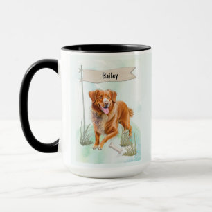 Nova Scotia Duck Tolling Retriever Watercolor Hund Mugg