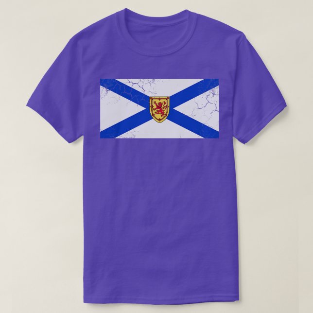 Nova Scotia Flagga Canada Vintage Fade T Shirt (Design framsida)