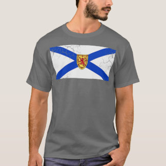 Nova Scotia Flagga Canada Vintage Fade T Shirt