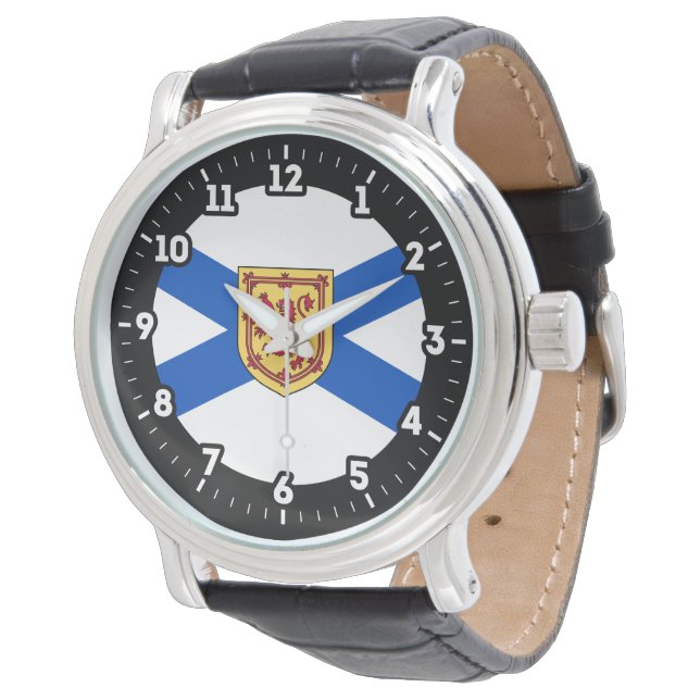 Nova Scotia Flagga Graphic Dial Armbandsur (Vinklad)