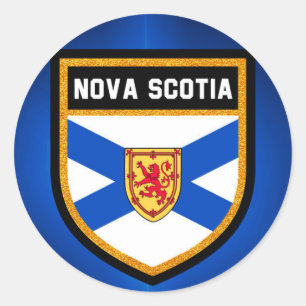 Nova Scotia flagga Runt Klistermärke