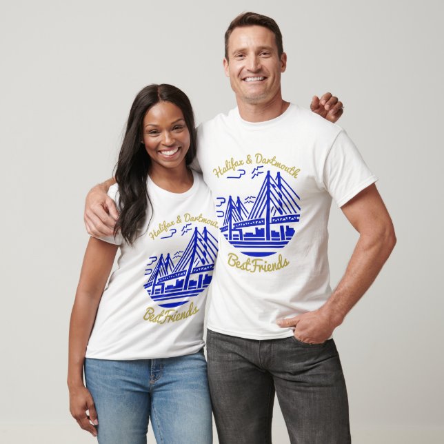 Nova Scotia Halifax och Dartmouth Bestkompisar T Shirt (Unisex)