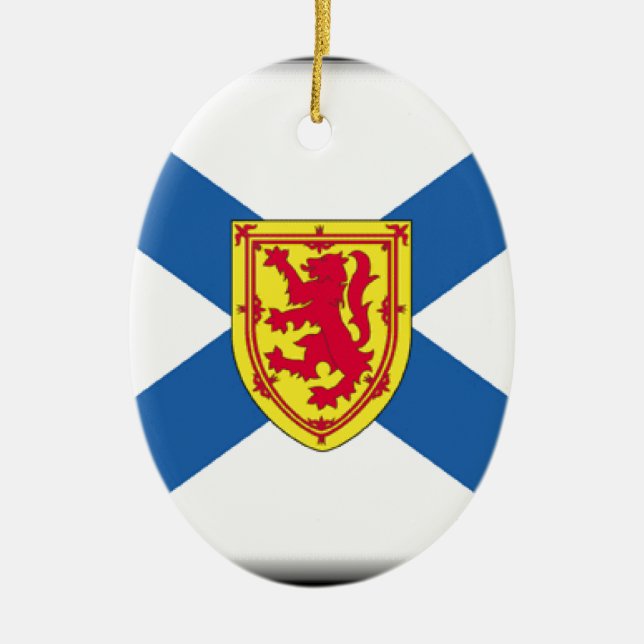 Nova Scotia (Kanada) flagga Julgransprydnad Keramik (Framsidan)