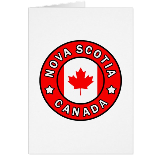 Nova Scotia Kanada Hälsningskort (Framsidan)