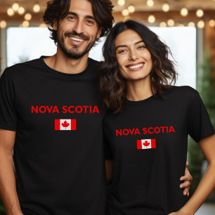Nova Scotia Kanada Kanadas Flagga Färg T Shirt