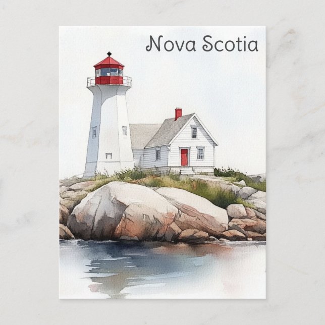 Nova Scotia Kanada Lighthouse Travel Vykort (Framsida)