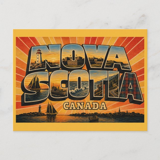 Nova Scotia Kanada Maritime provins Vykort (Framsida)