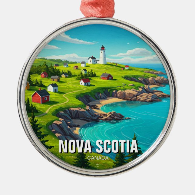Nova Scotia Kanada Resa Julgransprydnad Metall (Framsidan)