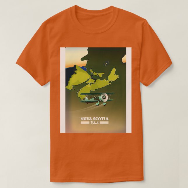 Nova Scotia Kanada resa karta T Shirt (Design framsida)