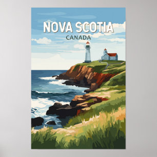Nova Scotia Kanada Resa Konst Vintage Poster