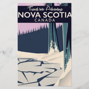 Nova Scotia, Kanadas reseaffisch för helgdag. Brevpapper