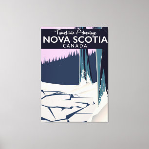 Nova Scotia, Kanadas reseaffisch för helgdag. Canvastryck