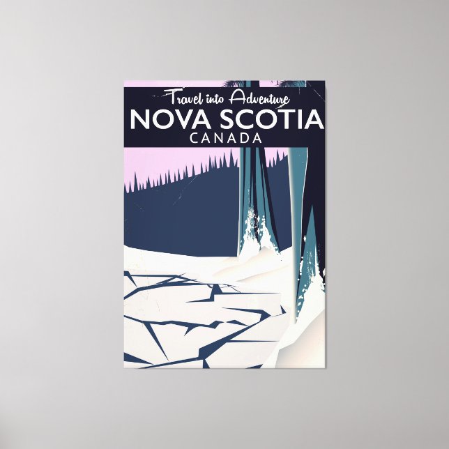Nova Scotia, Kanadas reseaffisch för helgdag. Canvastryck (Framsida)