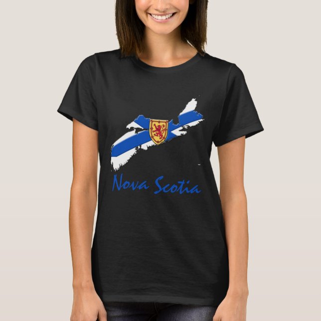 Nova Scotia Karta shirt T-shirt (Framsida)