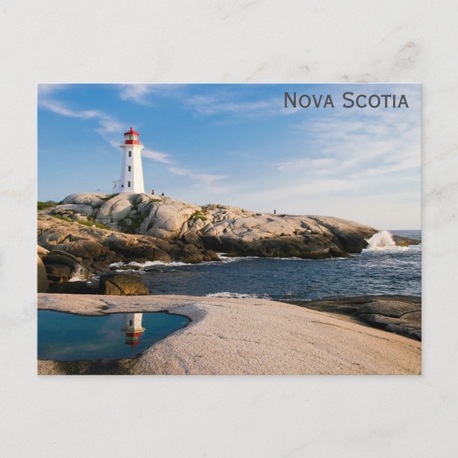 Nova Scotia Lighthouse Travel Photo Vykort (Framsida)