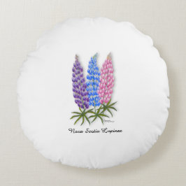 Nova Scotia Lupines Rund Kudde