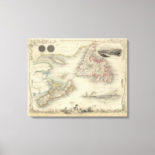 Nova Scotia och Newfoundland Canvastryck
