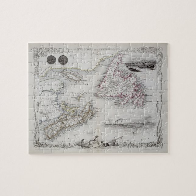 Nova Scotia och Newfoundland, från en serie av Wor Pussel (Horisontell)