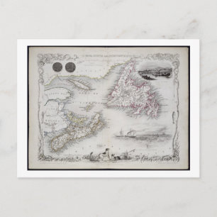 Nova Scotia och Newfoundland, från en serie av Wor Vykort