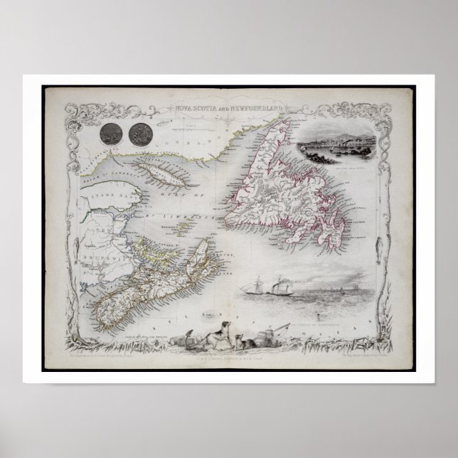 Nova Scotia och Newfoundland, från en Wor-serie Poster (Framsidan)