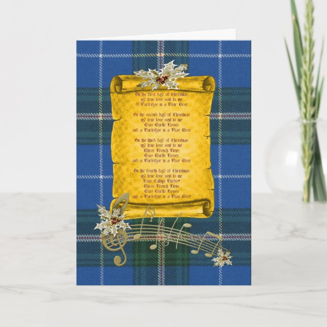 Nova Scotia Original Provinsiella Tartanmönster Kort (Framsida)