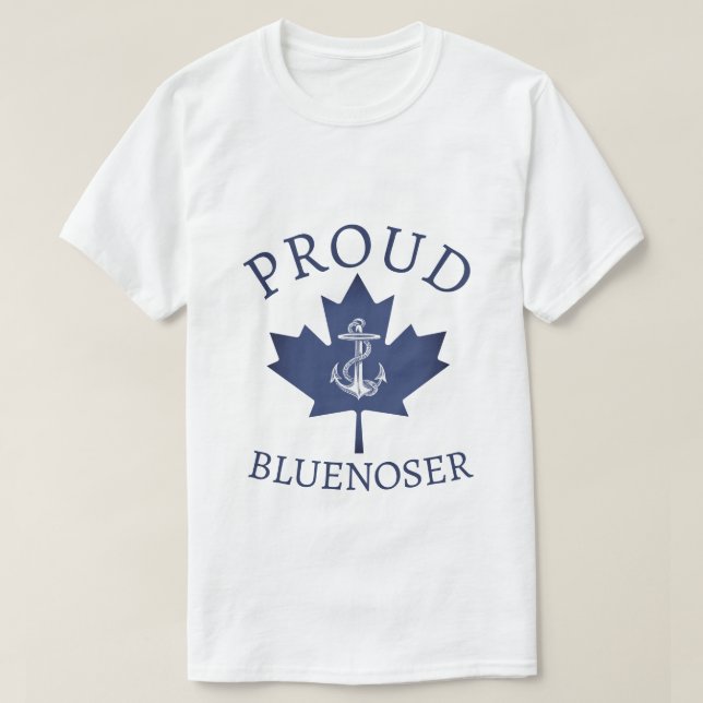 Nova Scotia Proud Bluenoser anchor maple löv T-Sh T Shirt (Design framsida)
