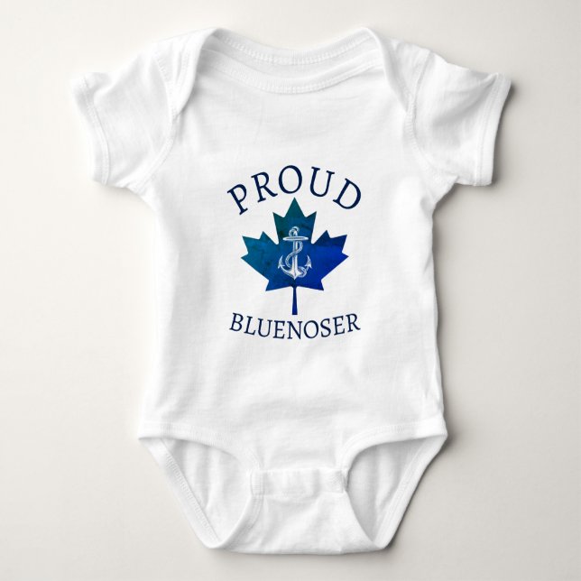 Nova Scotia Proud Bluenoser anchor maple löv T Shirt (Framsida)