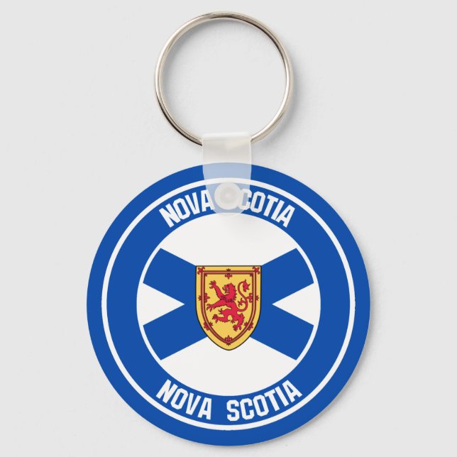 Nova Scotia Round Emblem Nyckelring (Framsida)