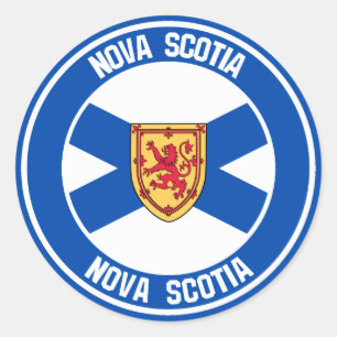 Nova Scotia rundaEmblem Runt Klistermärke