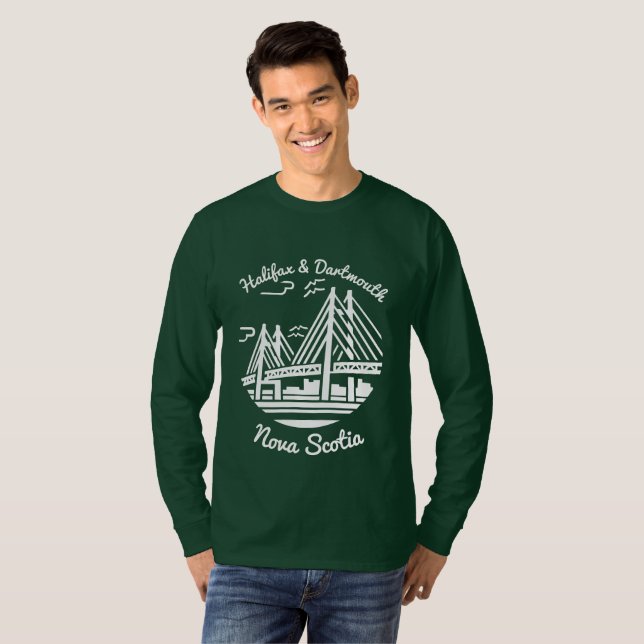 Nova Scotia shirt Halifax och Dartmouth shirt T (Hel framsida)
