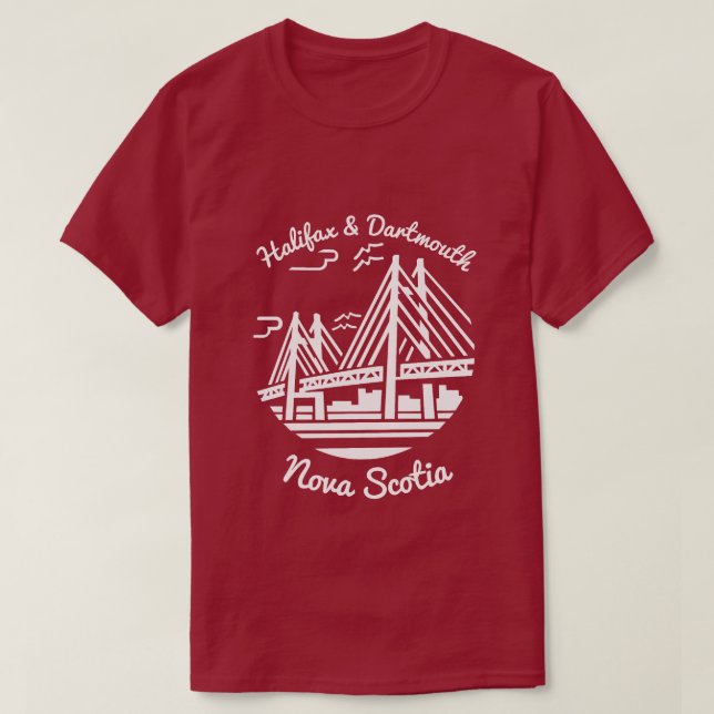 Nova Scotia shirt Halifax och Dartmouth shirt T Shirt (Design framsida)