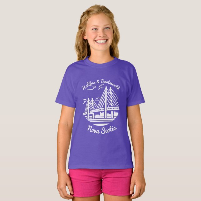 Nova Scotia shirt Halifax och Dartmouth shirt T Shirt (Hel framsida)