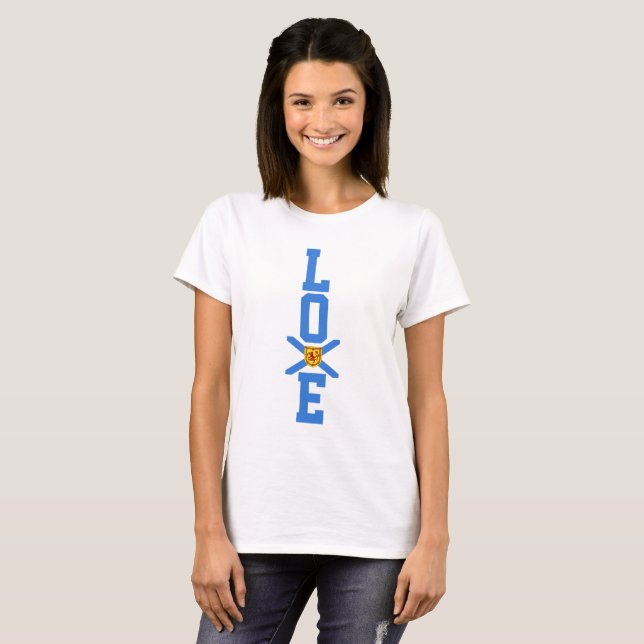 Nova Scotia shirt kärlek flagga shirt T (Hel framsida)