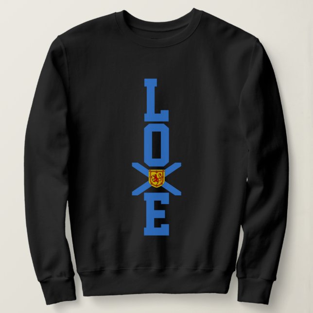 Nova Scotia shirt kärlek flagga sweater T (Design framsida)