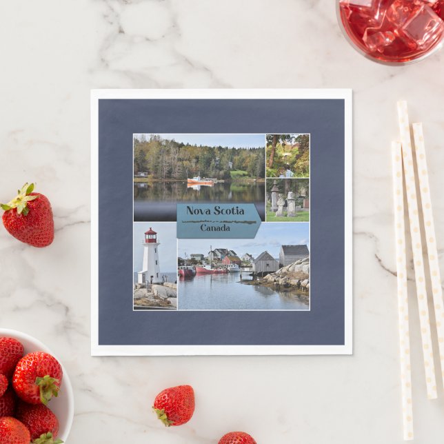 Nova Scotia Travel Poster Pappersservett (Insitu)