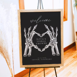 NOVA Skelett Hjärtliga Bröllopsfest Välkommen Poster