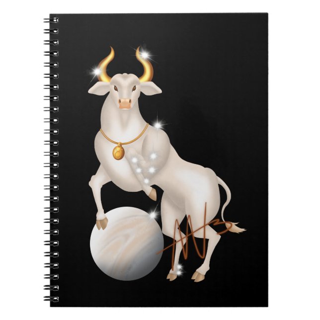 Nova Taurus Venus Zodiac Anteckningsbok (Framsidan)