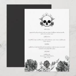 NOVA Til Death Vintage Gothic Skull Middagsmeny Meny