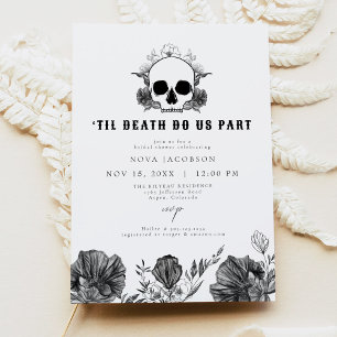 NOVA Til Död Gothic Skull Black Möhippa Inbjudningar