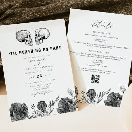 NOVA Til Död Gothic Skull Bröllop Information och Inbjudningar