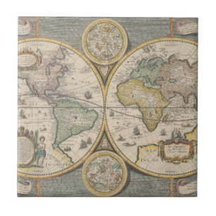 Nova Totius Terrarum Orbis Geographica Kakelplatta