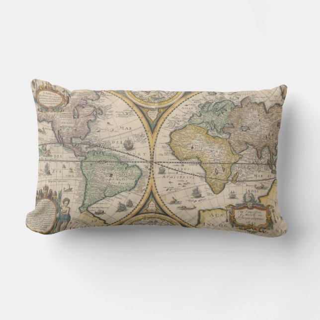 Nova Totius Terrarum Orbis Geographica Lumbarkudde (Framsida)