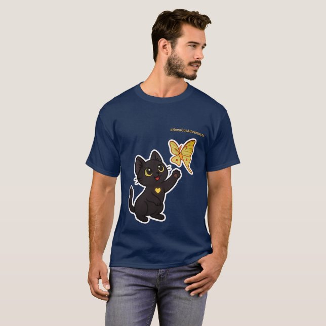 #NovaCatAdventures  and Lunar Moth Frolics T-Shirt (Hel framsida)