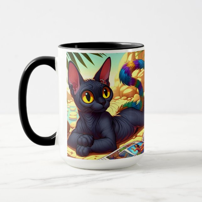 #NovaCatAdventures Egyptisk Klassisk Mugg, 11 oz Mugg (Vänster)