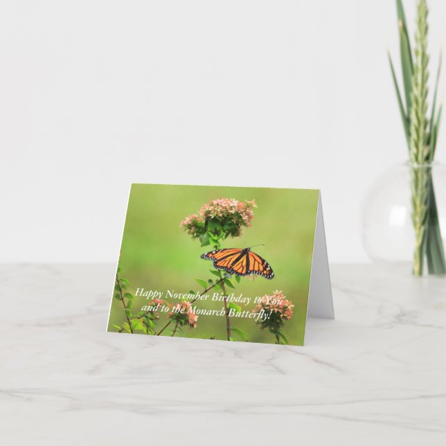 Novarch Butterfly Birthday Card Kort (Framsida)