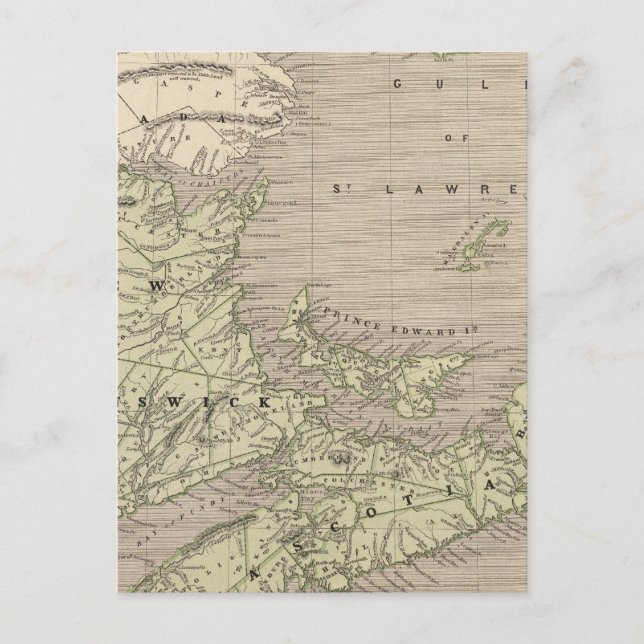 NovaScotia, New Brunswick Vykort (Framsida)