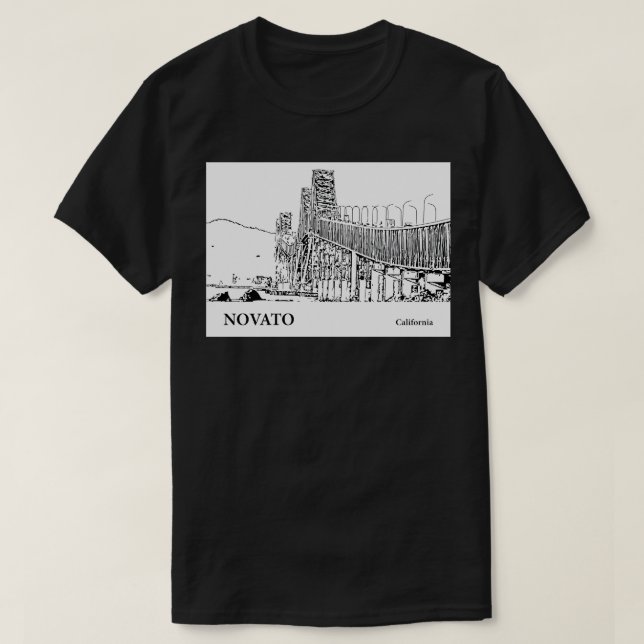Novato California TShirt 2 T Shirt (Design framsida)