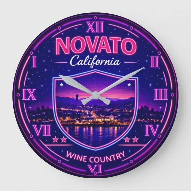 Novato California Valley Lights Stor Klocka (Framsida)