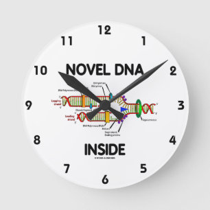 Novel DNA Inside (Molecular Biology Humor) Rund Klocka
